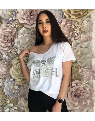 İncili taşlı t-shirt 