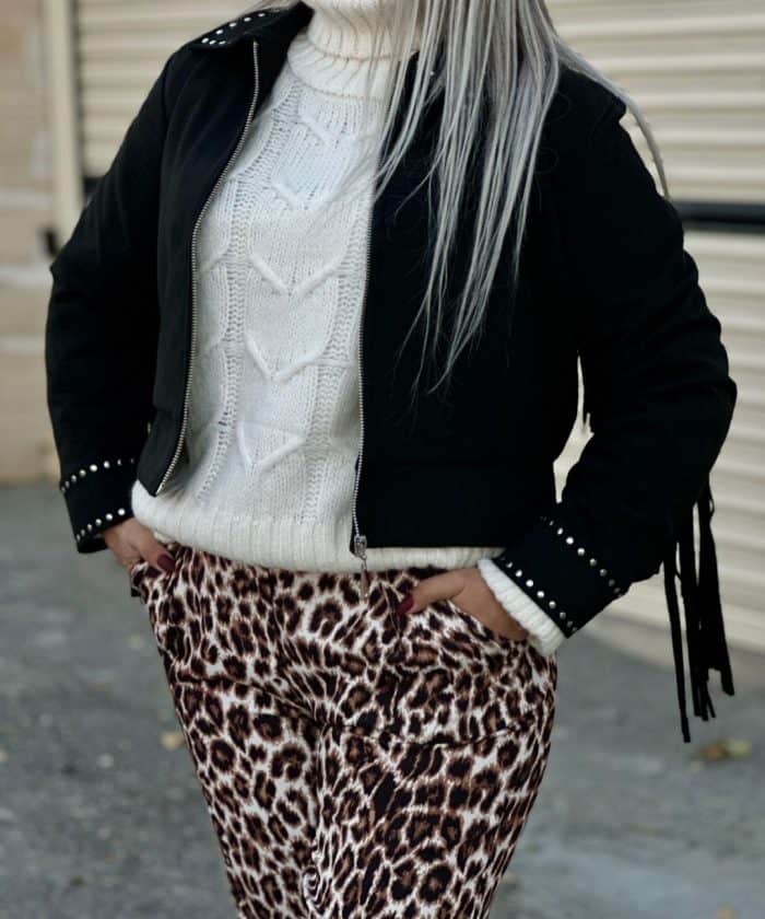 Alternative view of Leopar Desen Pantolon