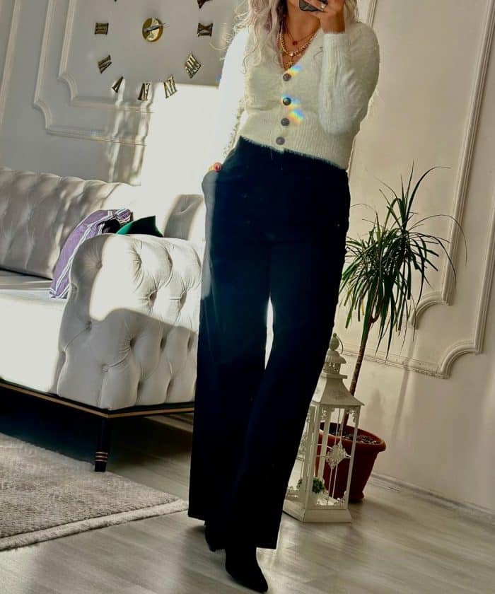 Cırt Detaylı Palazzo