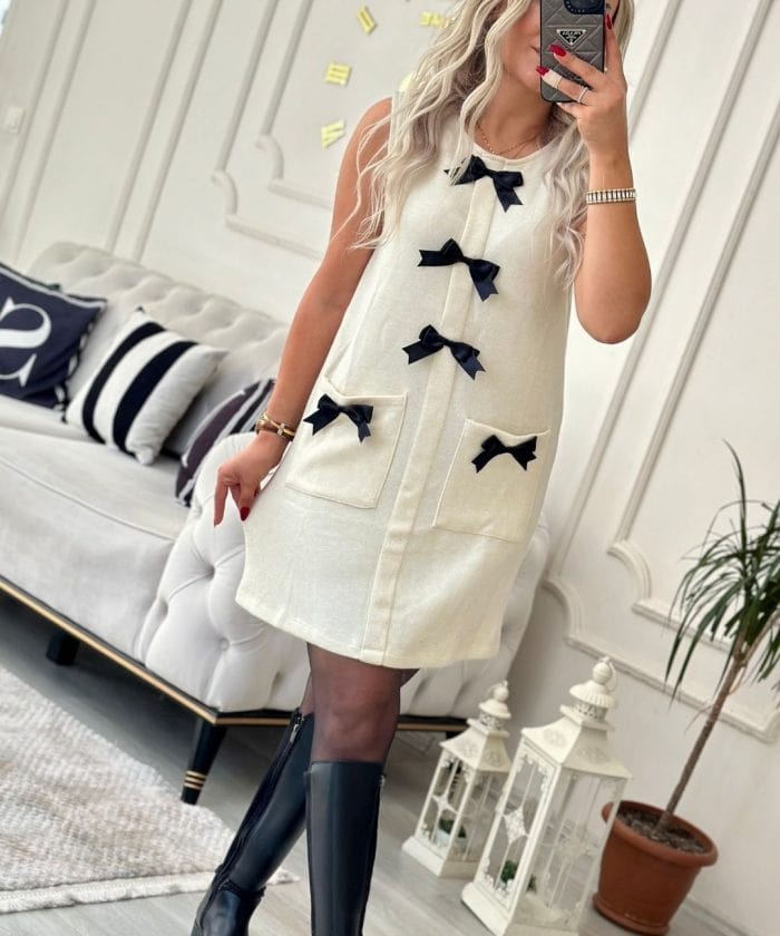 Fiyonk Detaylı Yumoş Elbise