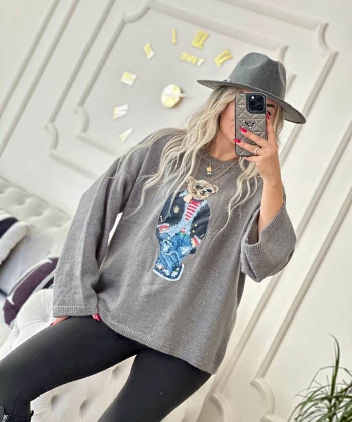 Alternative view of Orijinal Marka Model Tedy Triko Kazak