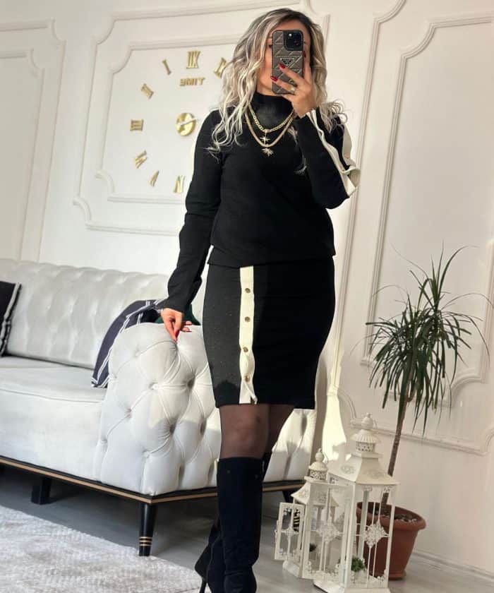 Çıtçıt Detaylı Simli İkili Takım