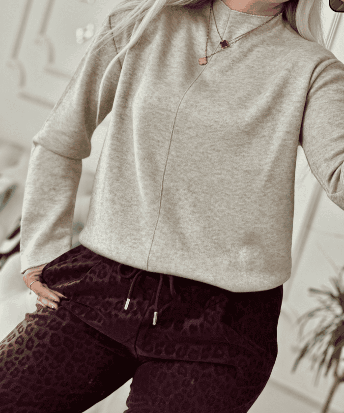 Alternative view of Yarım Balıkçı Yumuşak Dokulu Triko Kazak