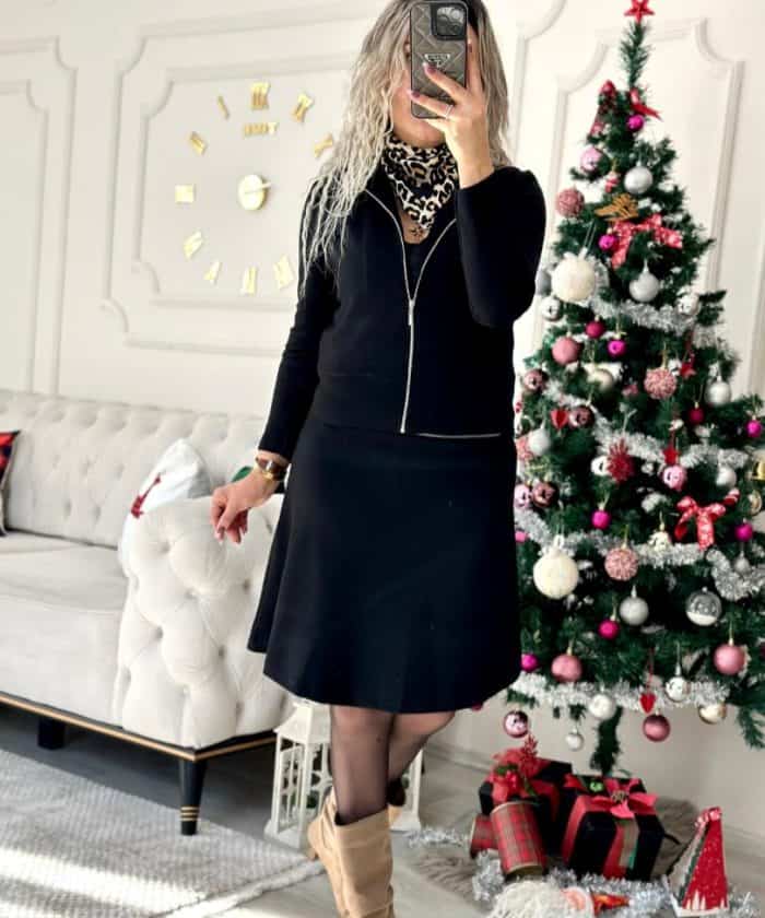 Fermuarlı Çan Etek Takımı