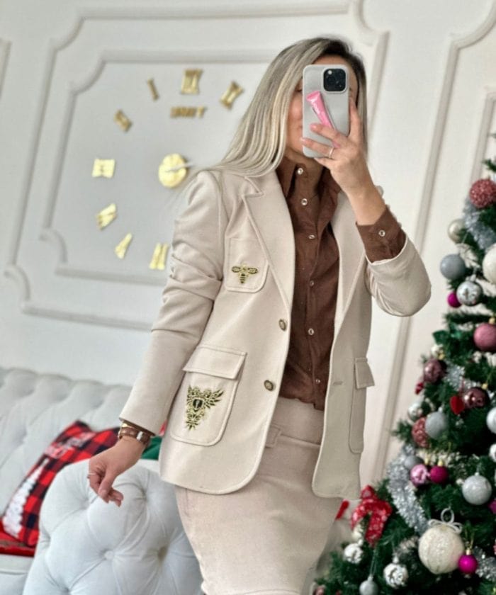Arma Detaylı Blazer Ceket