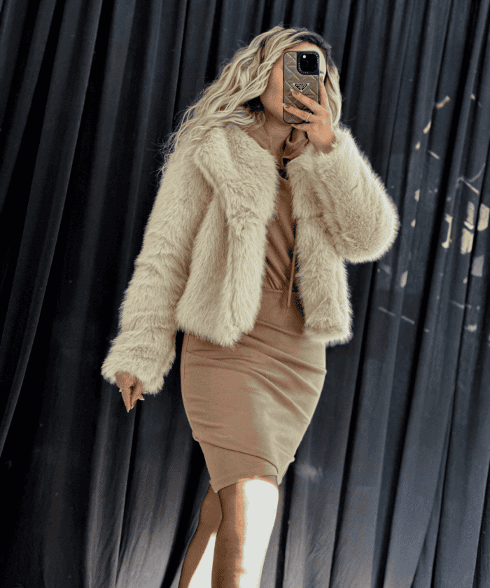 Alternative view of Kruvaze Beli Lastikli Kapüşonlu Spor Elbise