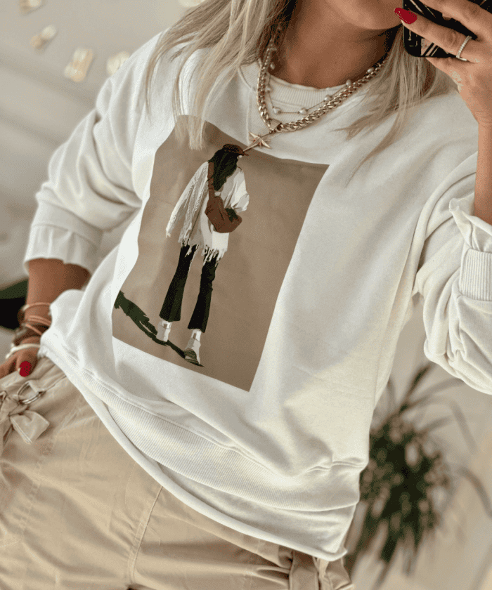 Alternative view of Bayan Baskı Detaylı Sweat