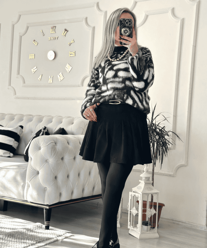 Alternative view of Dama Desen Yün Kazak Standart Beden