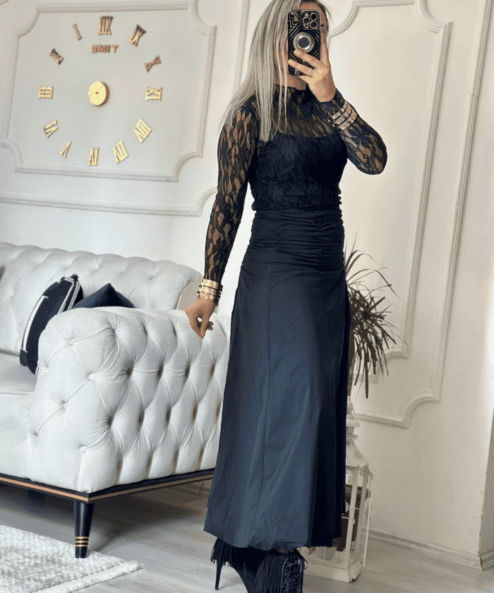 Tasarım Büzgülü Balon Etek