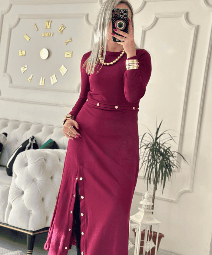 İki Parça Maxi Elbise