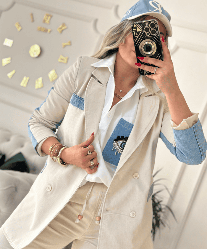 Kot Garnili Blazer Ceket