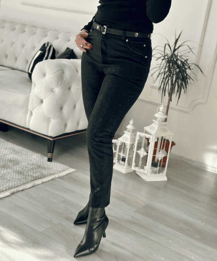 Mumlu Dar Paça Pantolon