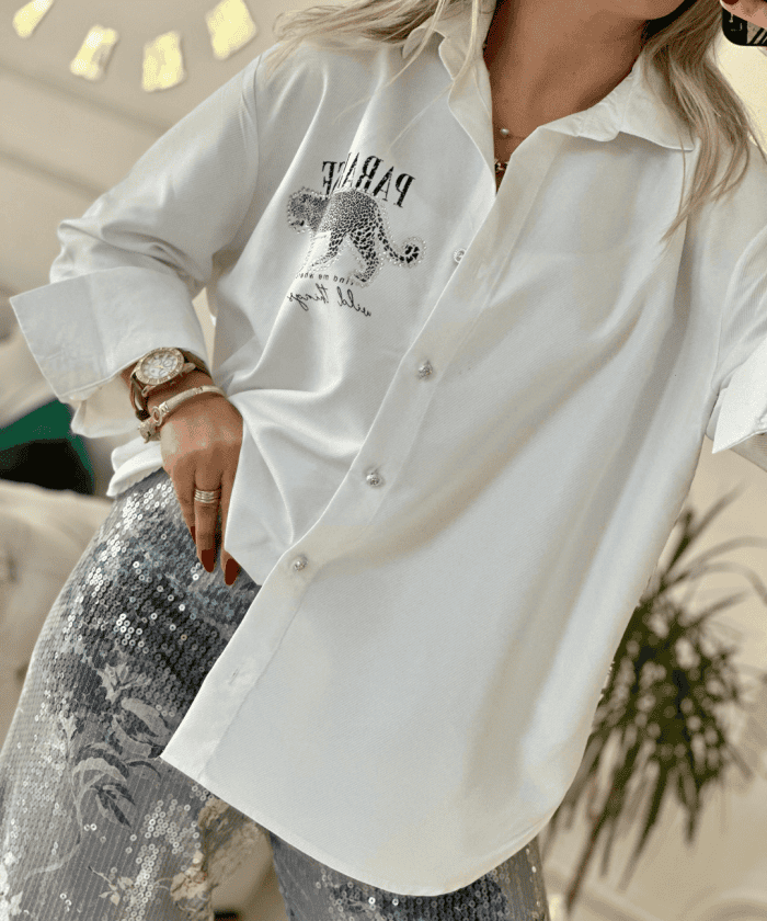 Paradise Pamuklu Taşlı Gömlek