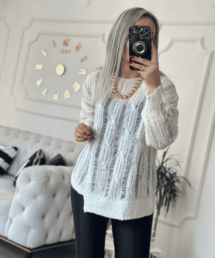 Alternative view of Saç Örgü Bluz Standart Beden