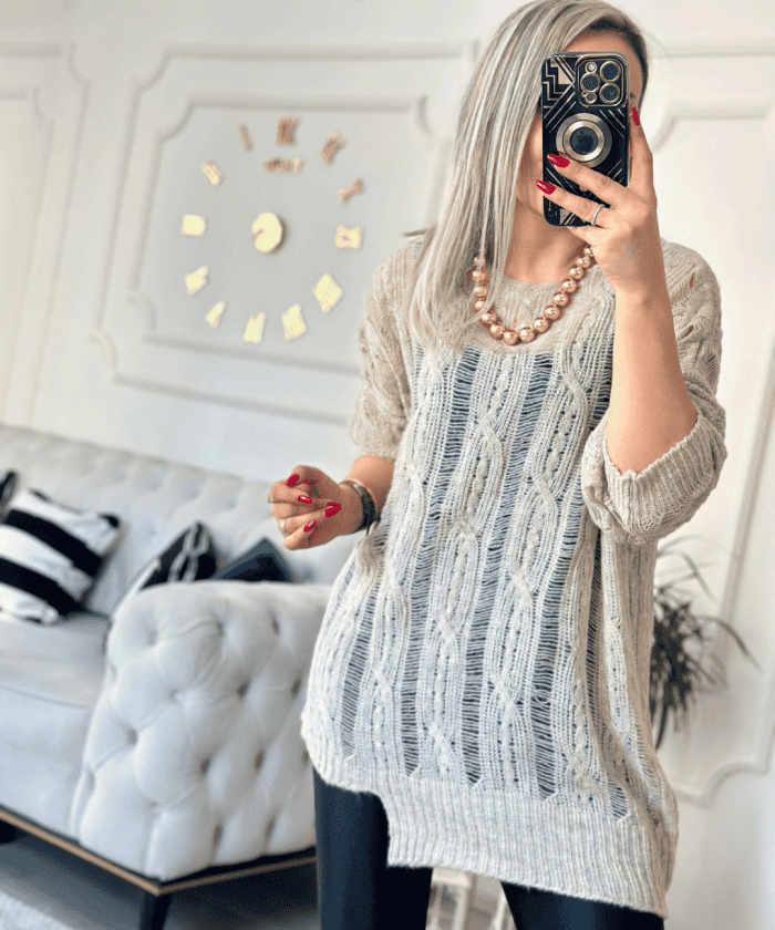 Saç Örgü Bluz Standart Beden