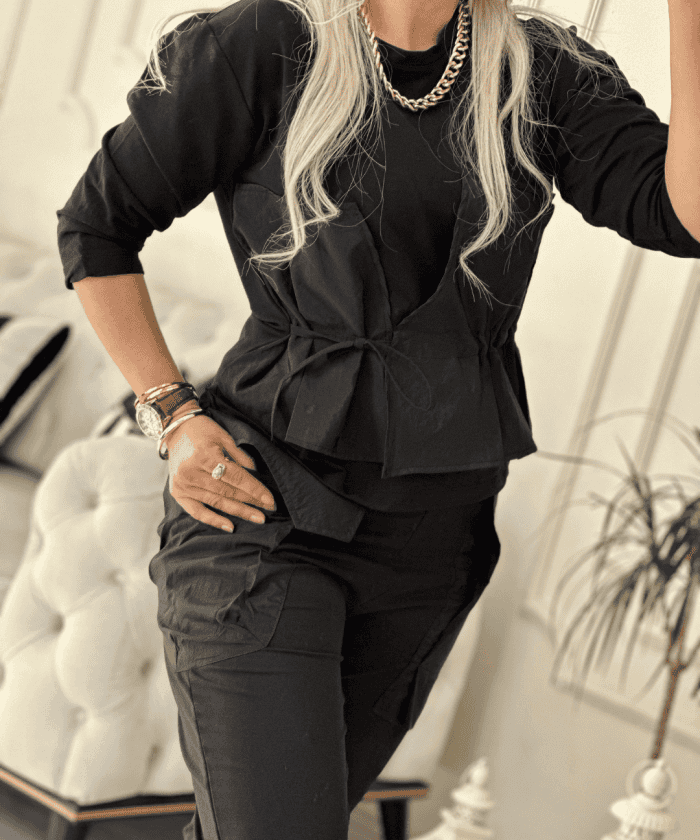 Kuşak Detaylı Sweat