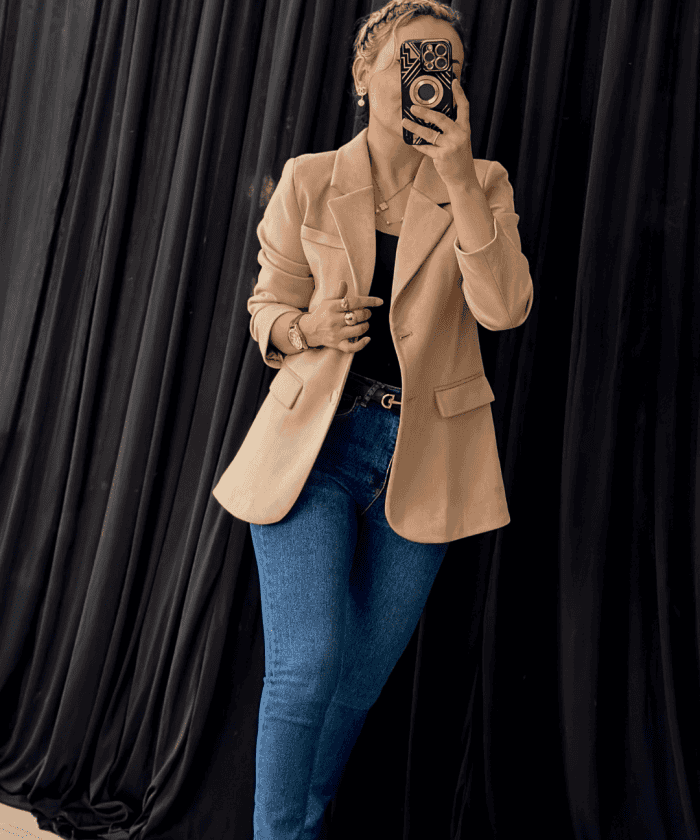 Alternative view of Nubuk Krem Ceket