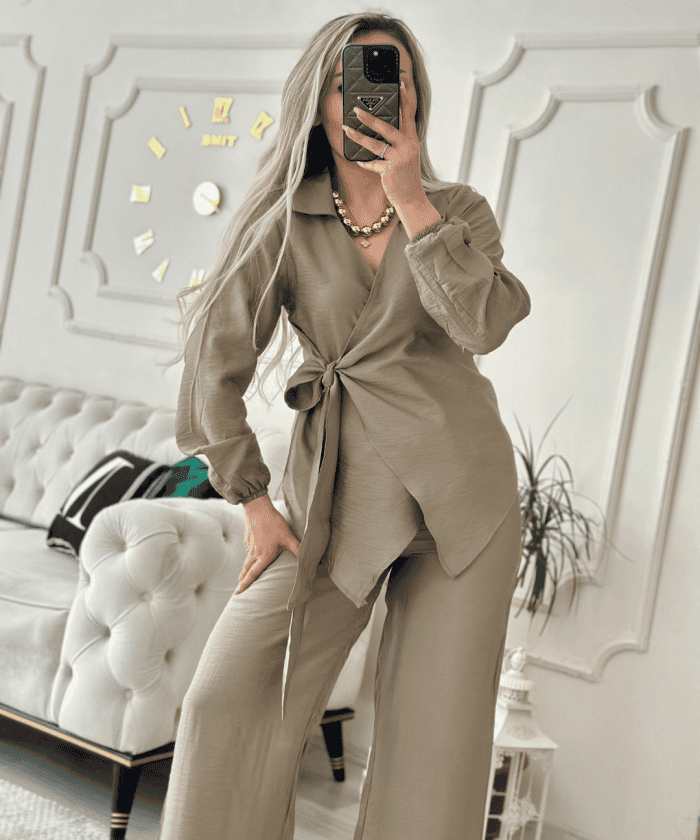 Kruvaze Yağ Yeşili İkili Takım