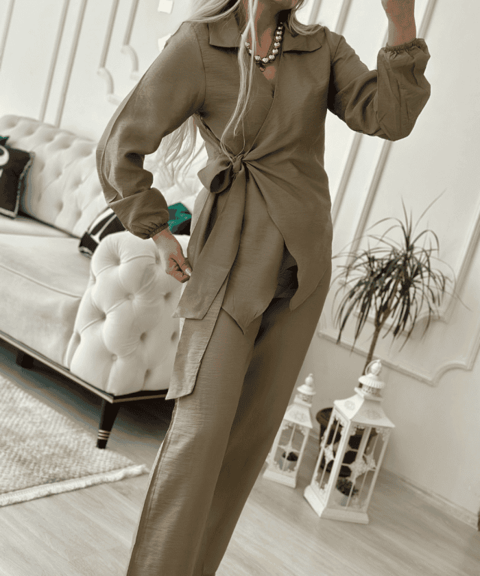 Alternative view of Kruvaze Yağ Yeşili İkili Takım