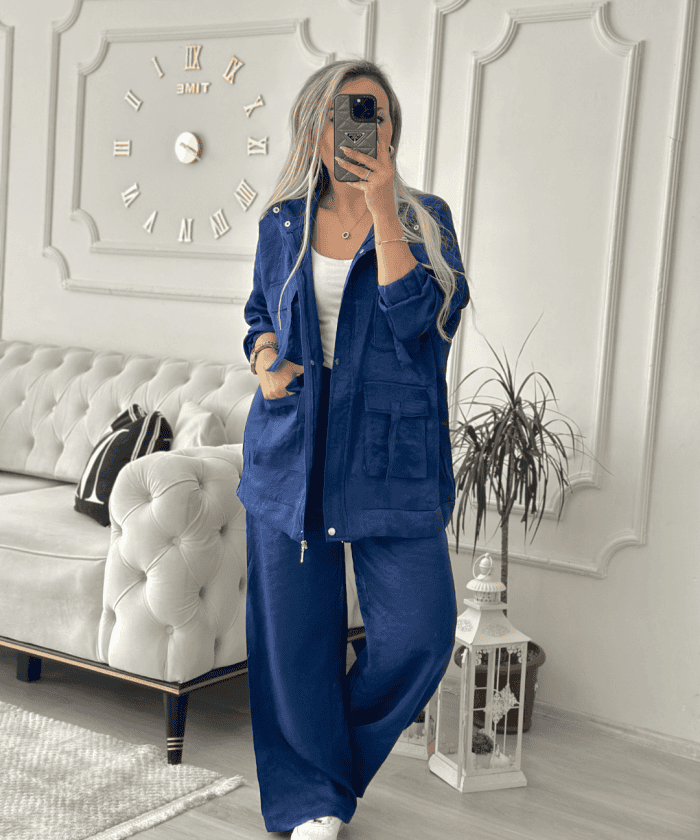 Kargo Cepli Krep Kumaş İkili Takım