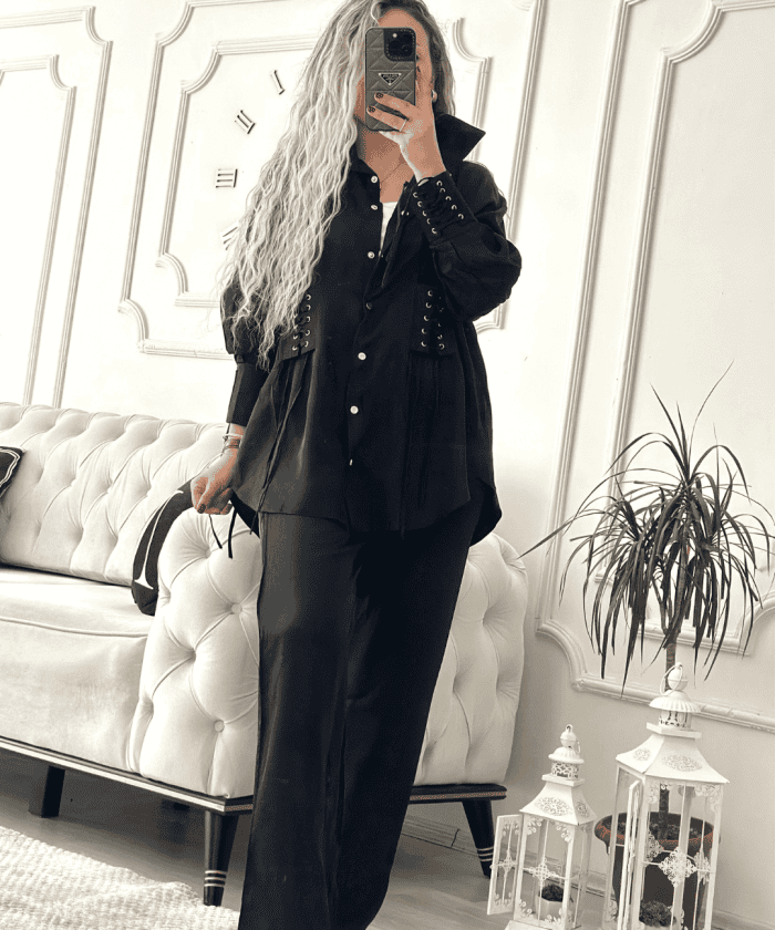 Alternative view of Kuş Gözü Detaylı Zımbalı İkili Takım