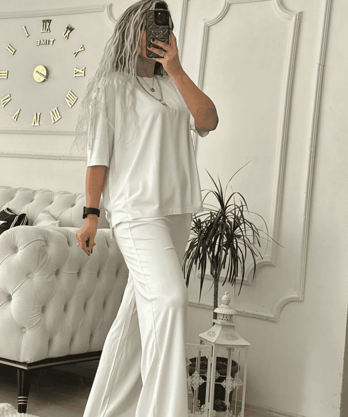 Alternative view of Kuş Gözü Omuz Detaylı Spor İkili Takım