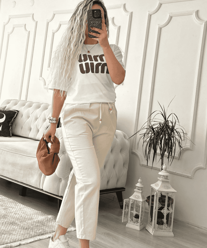 Alternative view of Yazı Baskılı Oversize T-shirt