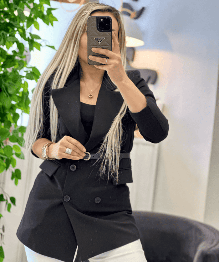 Alternative view of Kruvaze Kemer Detaylı Blazer Ceket