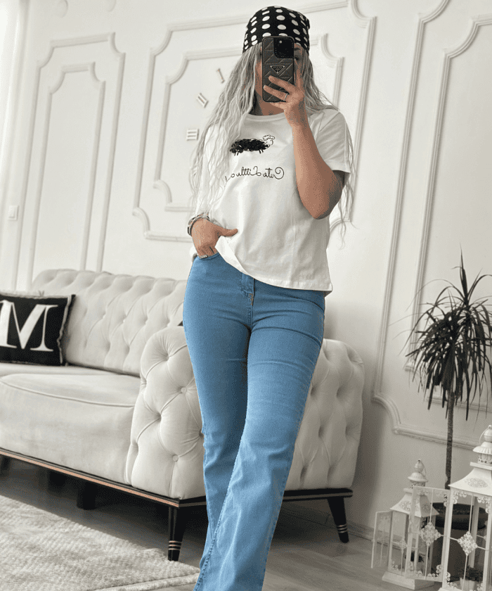 Alternative view of İspanyol Paça Ful Esnek Jean