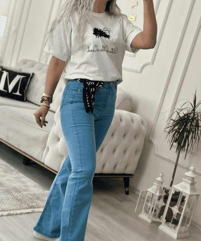 İspanyol Paça Ful Esnek Jean