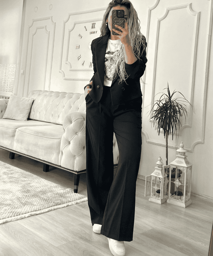 Alternative view of Kısa Ceketli Klasik İkili Takım