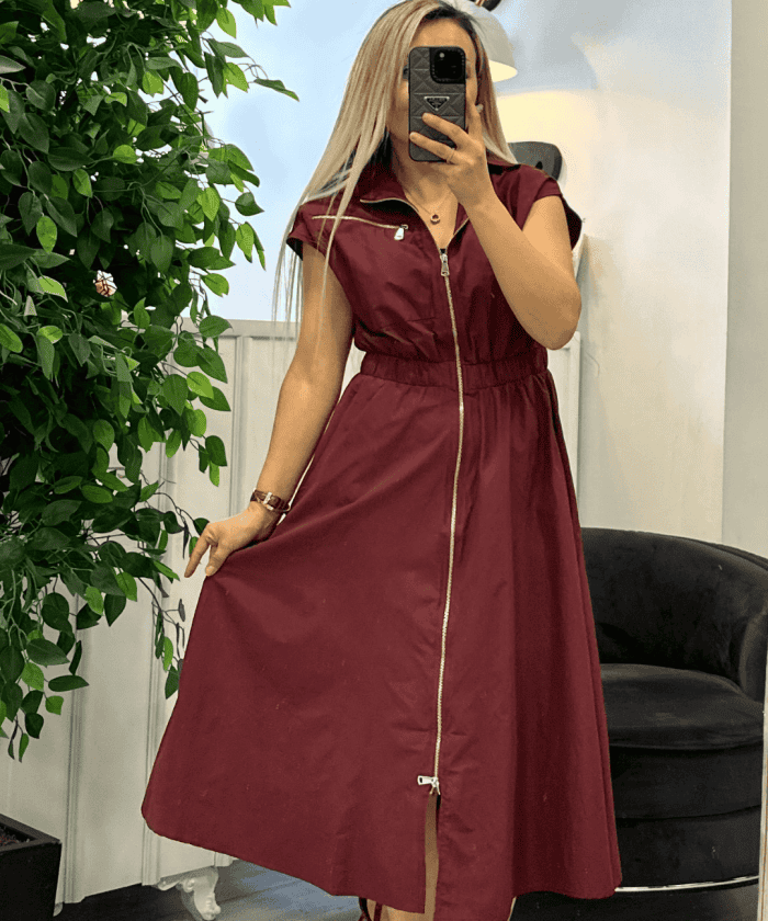 Viyana Fermuarlı Elbise