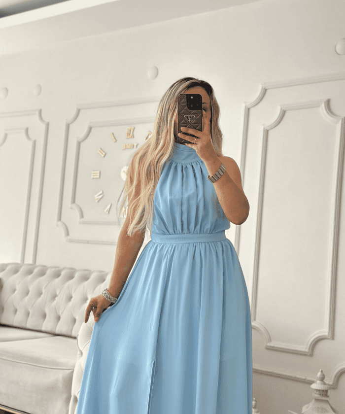 Alternative view of Yırtmaç Detaylı Rüya Elbise