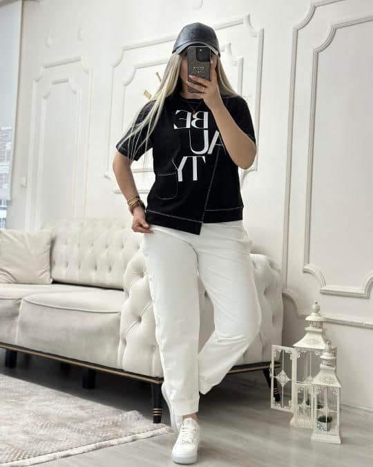 Asimetrik Spor T-Shirt