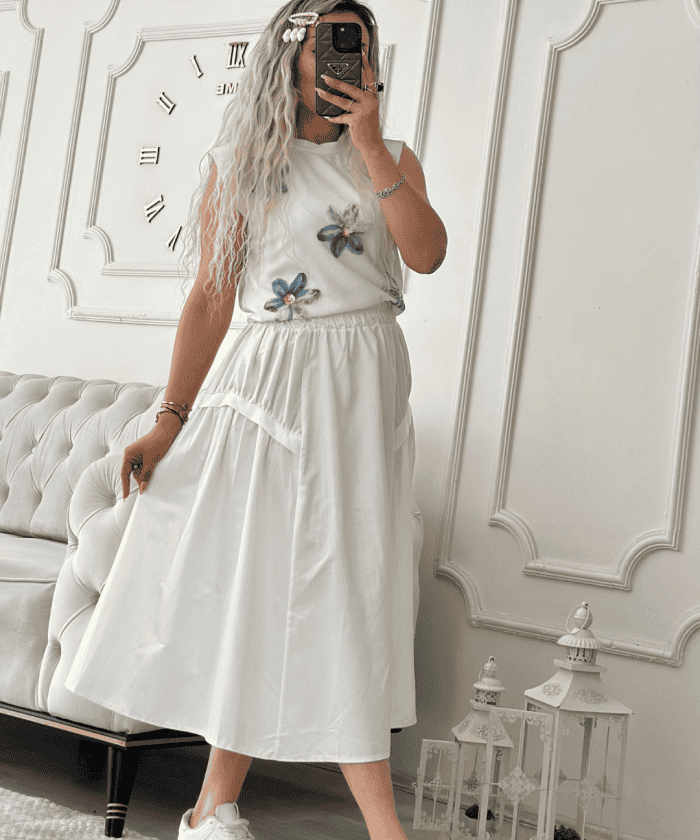 Alternative view of Pastel Bahar Sıfır Yaka Bluz