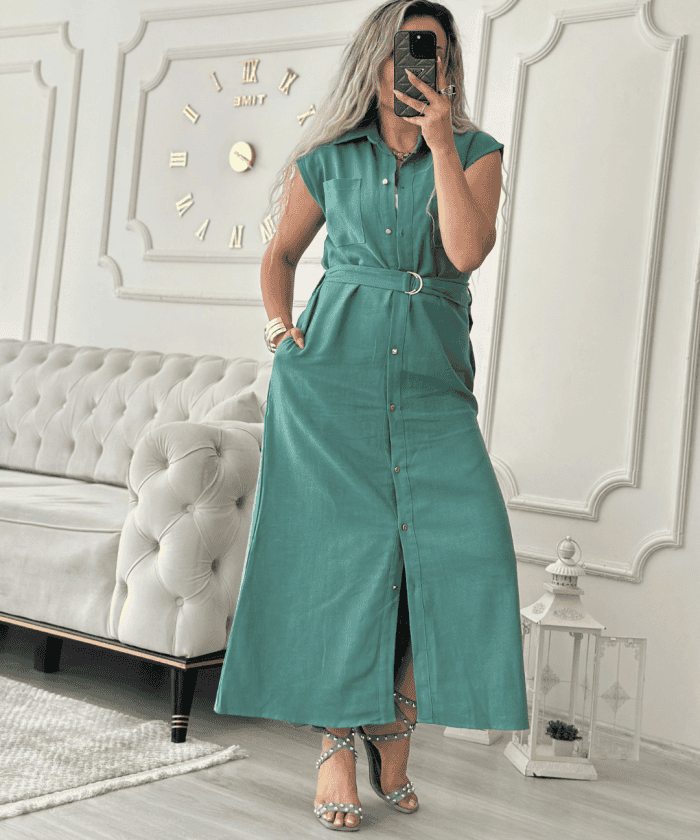 Alternative view of Mercan Kot Gömlek Elbise