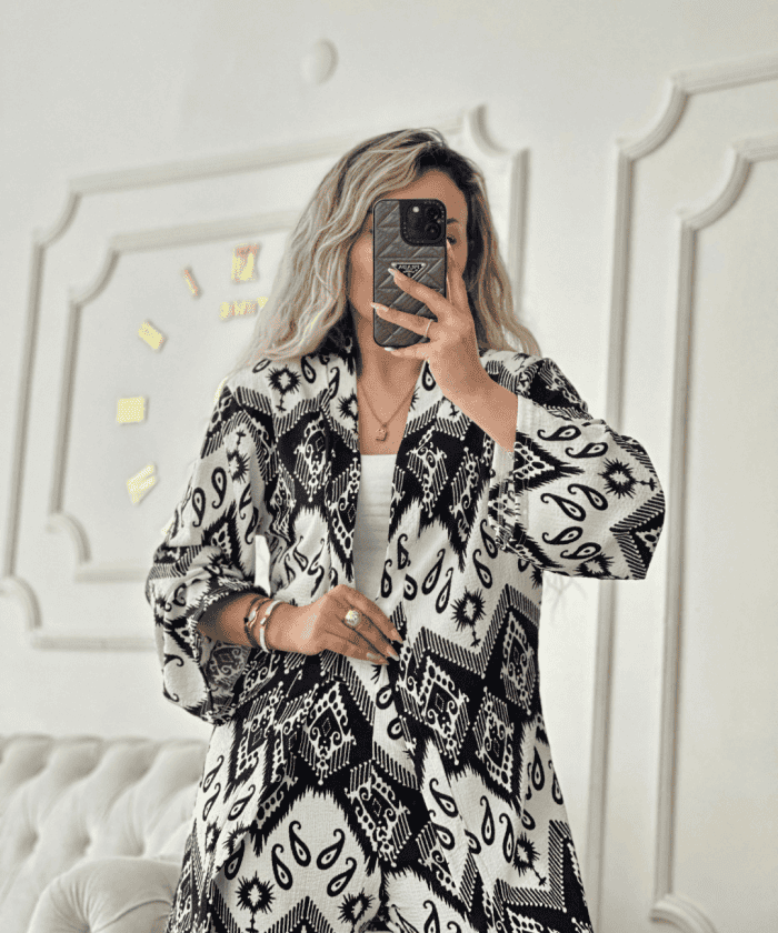 Alternative view of Etnik Desen Kimono Takım