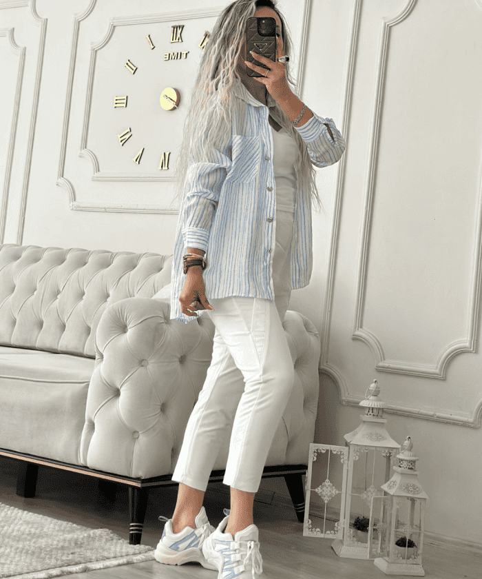 Alternative view of Tensel Çizgili Gömlek