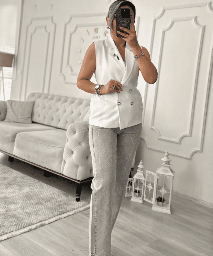 Orijinal Marka Taşlı Jean