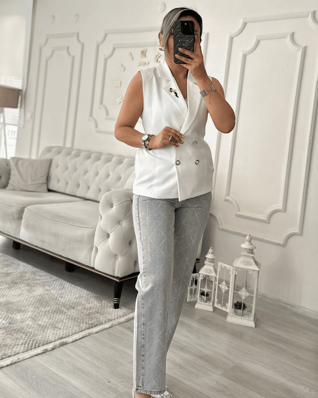 Orijinal Marka Taşlı Jean