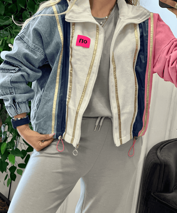 Alternative view of Gökkuşağı Astarlı Kot Mont