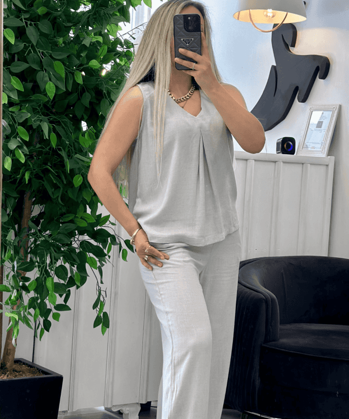 Silver V Yaka Rahat Kalıp İkili Takım