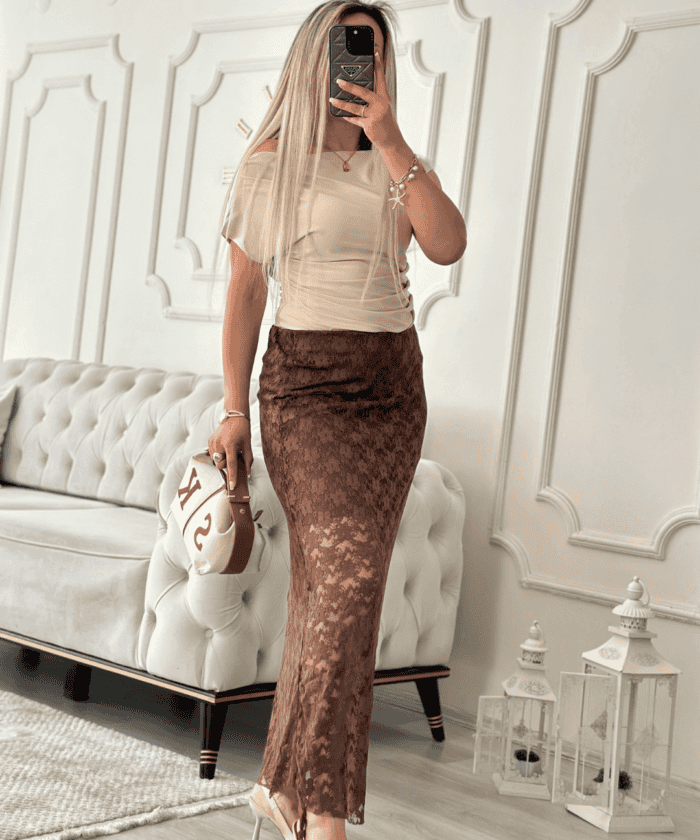 Alternative view of ZR Model Kayık Yaka Bluz