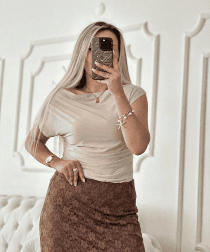 ZR Model Kayık Yaka Bluz