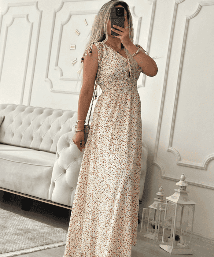 Alternative view of Çiçek Desenli Maxi Elbise