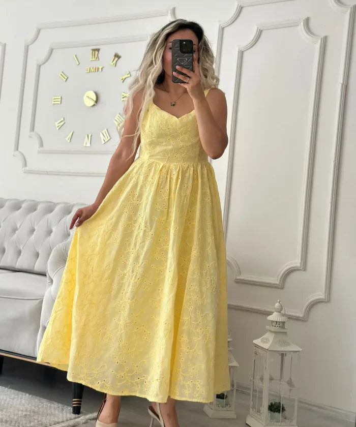 Alternative view of Kare Yaka Fisto Elbise