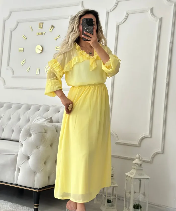 Alternative view of Fırfır Detaylı Şifon Gömlek