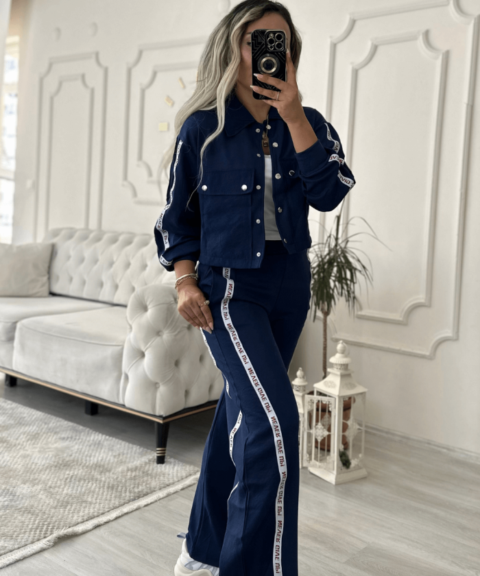 Alternative view of Lacivert Çıtçıt Detaylı Spor İkili Takım