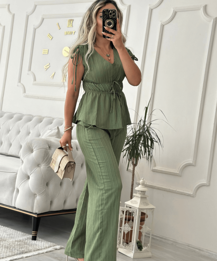 Alternative view of Bürümcük Kumaş Yeşil İkili Takım