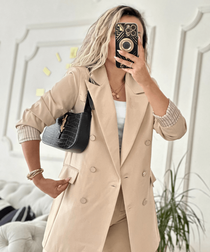 Alternative view of Uzun Kruvaze Blazer Ceket